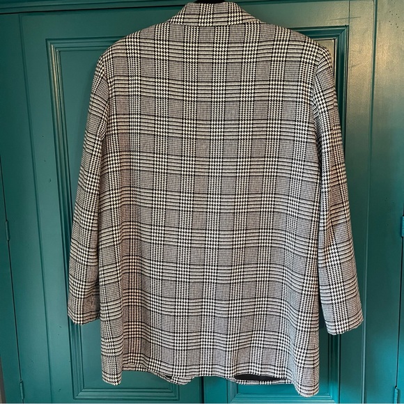 Vintage blazer jacket wool blend oversize style tartan plaid - Picture 4 of 5